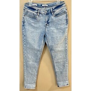Vigoss Thompson Tomboy Jeans Womens 29 Light Wash Mid Rise Slim Skinny Denim W32